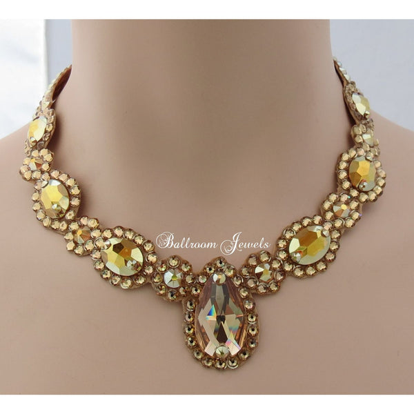 Ballroom Royal Design Crystal necklace - gold