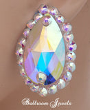 Ballroom Swarovski Crystal Surrounded Pear Earrings - Earrings - Ballroom Jewels
