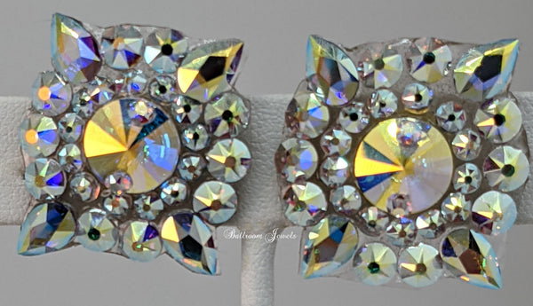 Crystal Fancy Rivoli Ballroom earrings