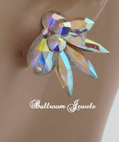 Crystal Ballroom Earrings Pear Small Spray - Earrings - Ballroom Jewels