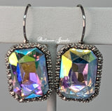 Crystal Square drop earrings