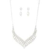 Navette drop necklace set