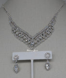 Navette drop necklace set