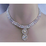 Ballroom necklace Swarovski Crystal Double Circle - Swarovski Necklace - Ballroom Jewels