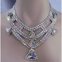 Triangle Swarovski Crystal Ballroom Necklace - Swarovski Necklace - Ballroom Jewels