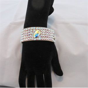 Ballroom Bangle Bracelet 1" wide with large crystals - Swarovski Bracelet - Ballroom Jewels - 1