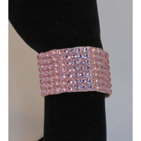 Swarovski Crystal 1½ inch wide Ballroom Bracelet Light Rose - Swarovski Bracelet - Ballroom Jewels