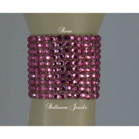 Swarovski Crystal 2 in wide Ballroom Bracelet Rose - Swarovski Bracelet - Ballroom Jewels