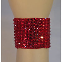 Swarovski Crystal 2 in wide Ballroom Bracelet in Light Siam - Swarovski Bracelet - Ballroom Jewels