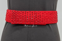 Red crystal belt 2 inches