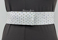 Silver  crystal belt 2 inches