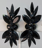 Ballroom Earrings Top and Bottom Spray - Jet Black