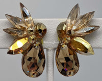 Pear Starburst ballroom earrings - gold