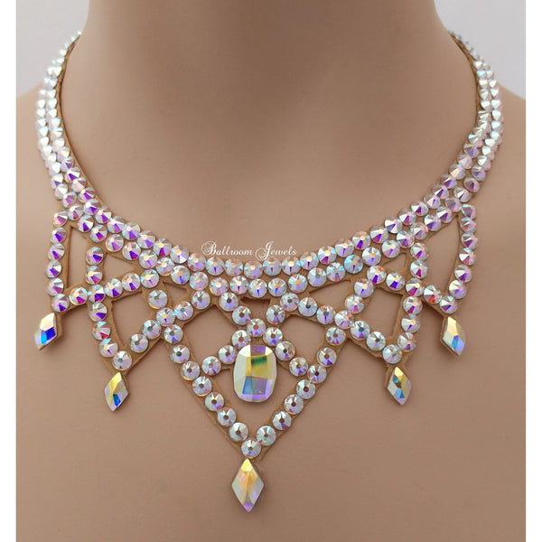 Ballroom Necklace in a Crystal Weave design