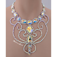 Ballroom Multi Crystal and Swirl Necklace