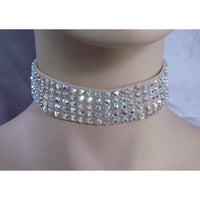 Ballroom Choker 1 inch - crystal aurora borealis