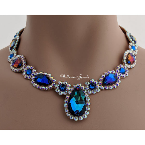 Ballroom Royal Design Crystal necklace - blue