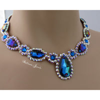 Ballroom Royal Design Crystal necklace - blue