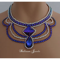 Ballroom Square and Pear Heliotrope purple necklace - Swarovski Necklace - Ballroom Jewels