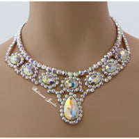 Pear and Oval  Ballroom Necklace - Swarovski Necklace - Ballroom Jewels