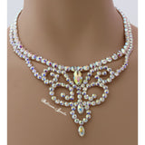 Ballroom Crystal Swirl Necklace - Swarovski Necklace - Ballroom Jewels - 1