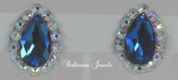 Swarovski Crystal Ballroom Blue Pear earrings - Earrings - Ballroom Jewels - 2