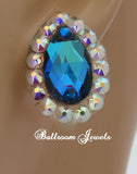 Swarovski Crystal Ballroom Blue Pear earrings - Earrings - Ballroom Jewels - 1