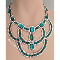 Ballroom Emerald Crystal Necklace