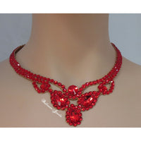 Three Pear Ballroom Necklace in Light Siam