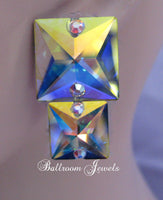 Swarovski Ballroom Square crystal earrings - Earrings - Ballroom Jewels