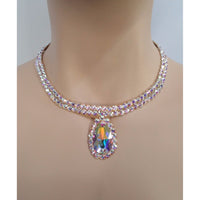 Ballroom Necklace Swarovski Crystal Simple pear - Swarovski Necklace - Ballroom Jewels