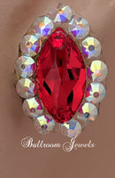 Navette Crystal Ballroom Light Siam earrings