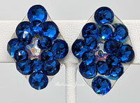 Ballroom Earrings multi crystal Capri blue