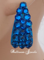 Swarovski Crystal large wide hoop earrings in many color choices - Earrings - Ballroom Jewels - 9