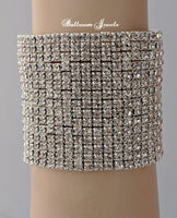 Crystal 15 row stretch bracelet