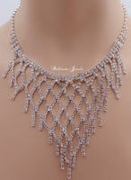 Crystal weave necklace set