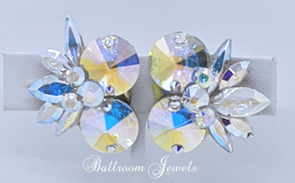 Double larger Rivoli Crystal earrings
