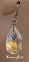 Pear drop crystal dangle earrings