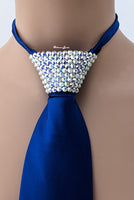 Men's Royal Blue Tie AB crystals