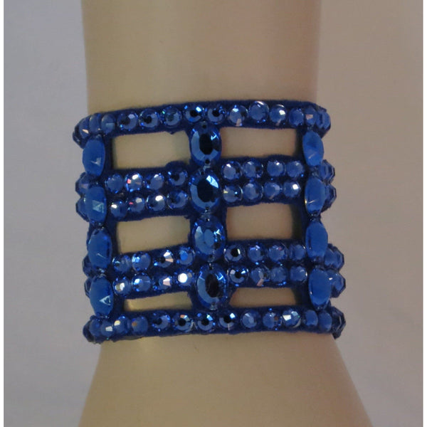 Sapphire Crystal Cut out bracelet - Swarovski Bracelet - Ballroom Jewels - 1