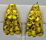 Small hoop Earrings in citrine yellow