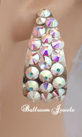 Swarovski Crystal large wide hoop earrings - Earrings - Ballroom Jewels - 1