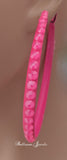Jumbo Crystal hoop earrings - Electric Pink