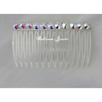 Hair comb clear with Crystals