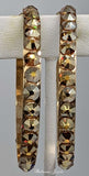 Larger narrow hoop earrings - Gold
