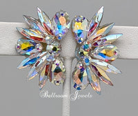 Triple pear Crystal Ballroom earrings