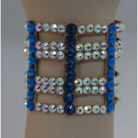 Ballroom Bracelet cutout in Crystal and Capri Blue - Swarovski Bracelet - Ballroom Jewels