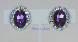 Swarovski Heliotrope Crystal Ballroom earrings - Earrings - Ballroom Jewels - 2
