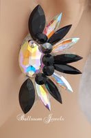 Crystal Ballroom Earrings Oval and Spray in color - Earrings - Ballroom Jewels - 4