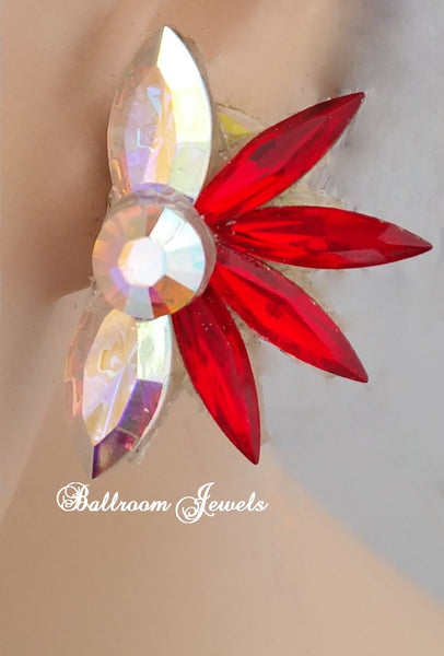 Small Spray Crystal Ballroom Color Earrings - Earrings - Ballroom Jewels - 2